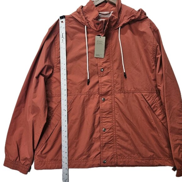 Goodfellow & Co Water Wind Resistant Full Zip Hooded Jacket Orange Mens Size XXL - Picture 6 of 10